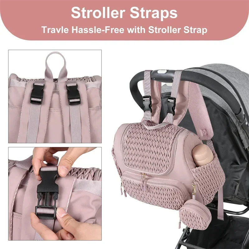 Large Capacity Mommy Diaper Bag Backpack For Stroller