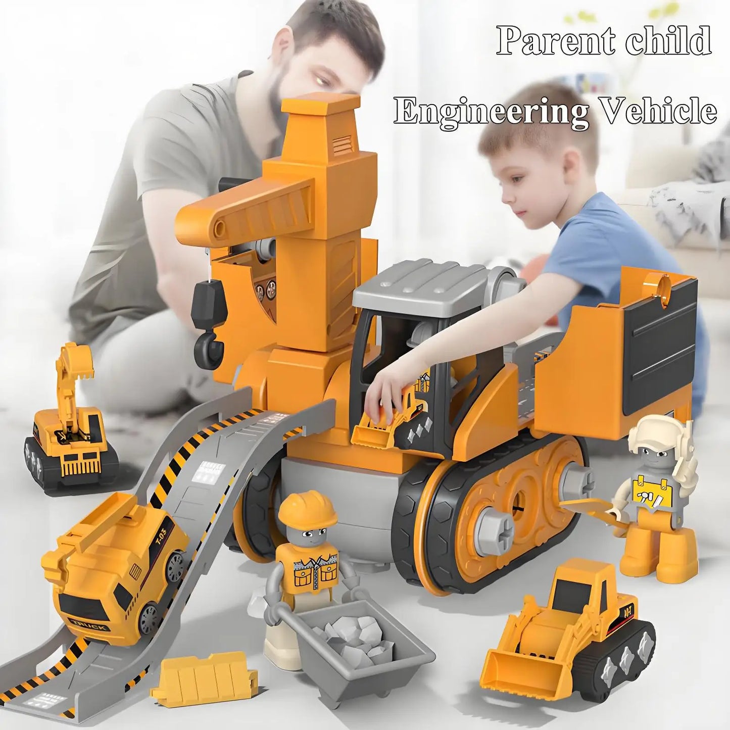 Kids Engineering Vehicle Drill Toy Set Educational For Boys