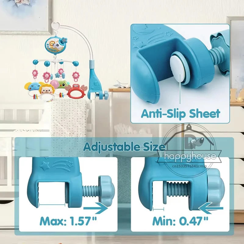 Yokibo Musical Baby Crib Mobile With Lights Remote Control