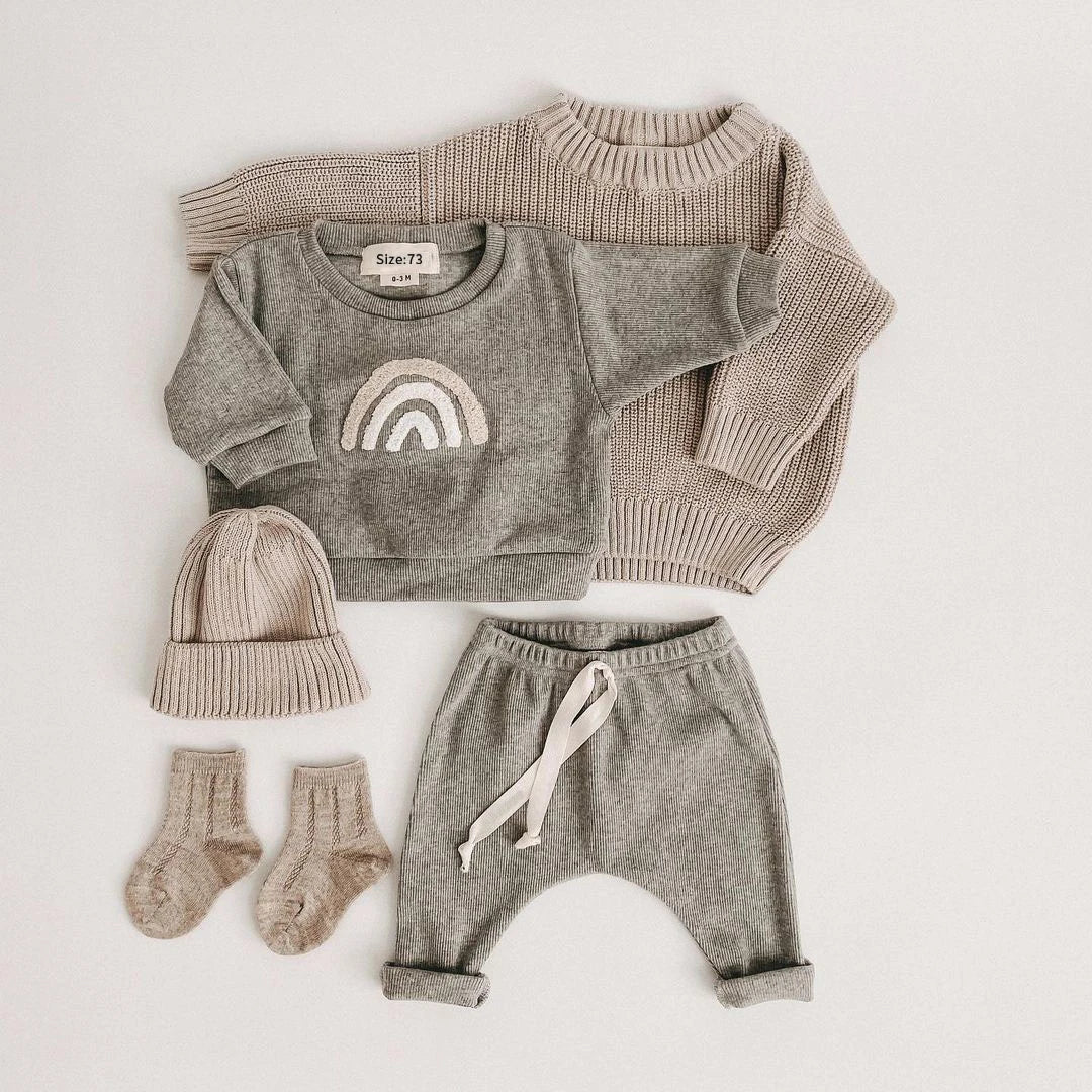 Cotton Baby Clothing Sets Long Sleeve Sweatshirt And Pants