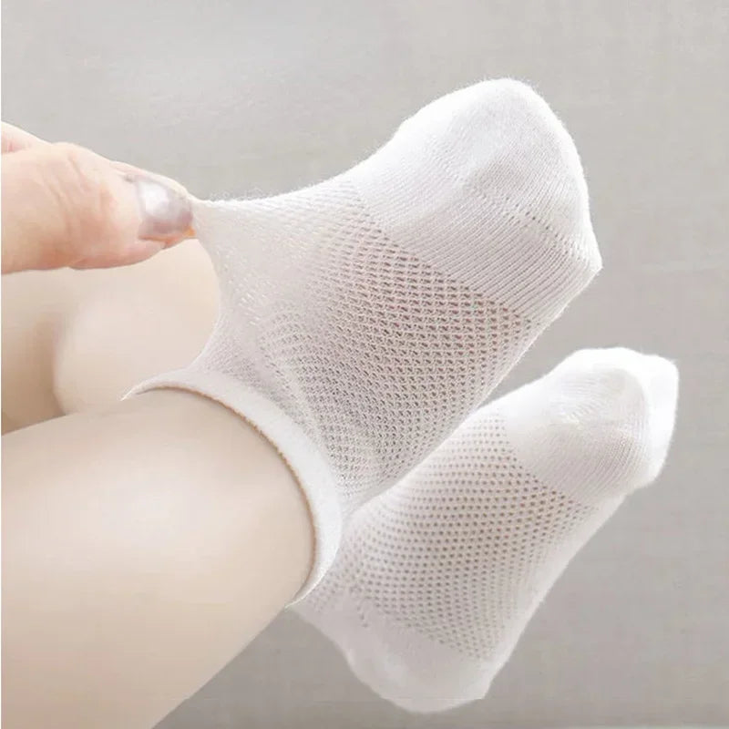 Soft Stitch Breathable Mesh Baby Ankle Socks 3 Pairs