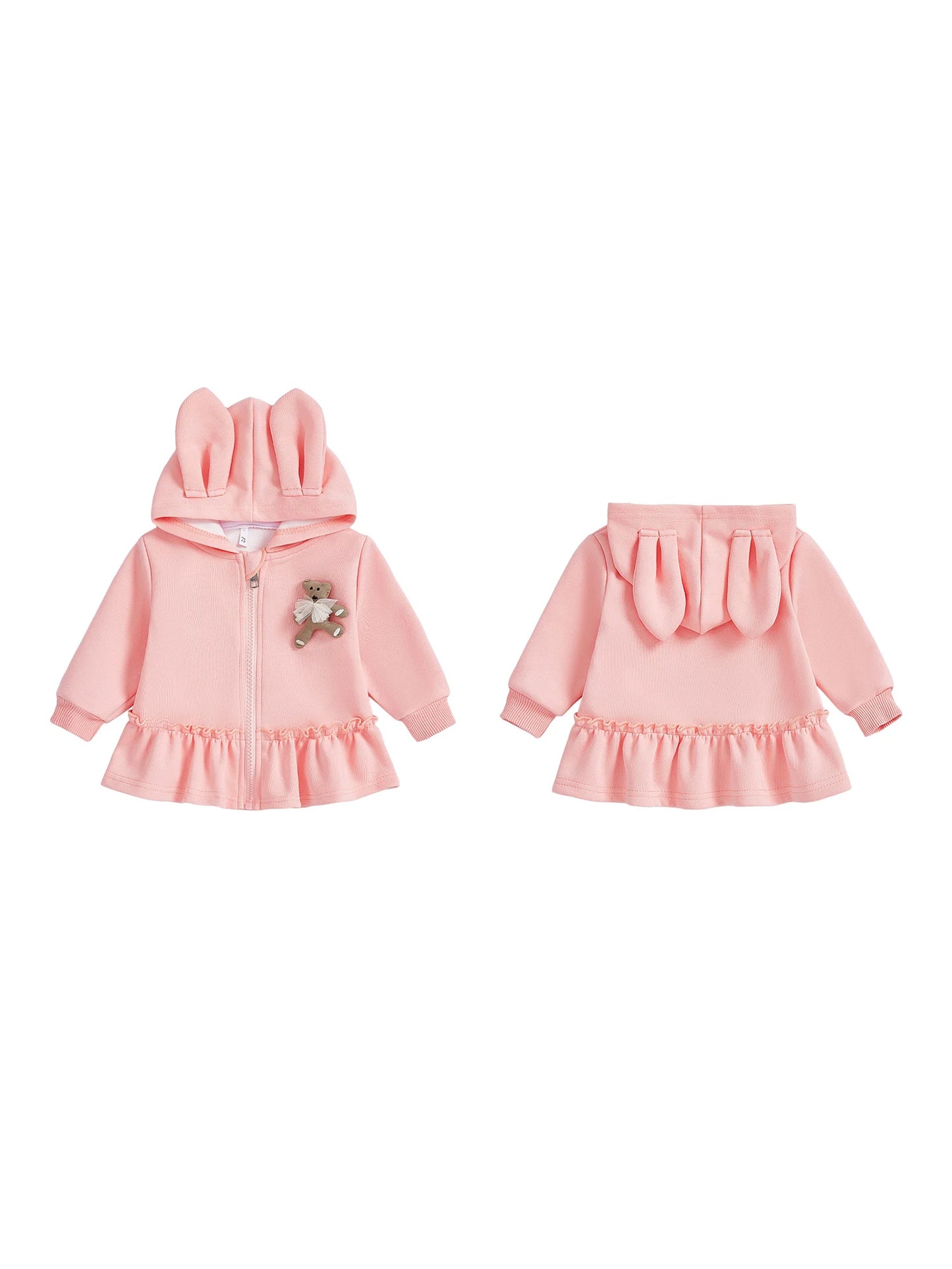 Guangdong Adorable Toddler Winter Coat With Faux Fur Hood Pom Pom Details Unisex Warm Jacket