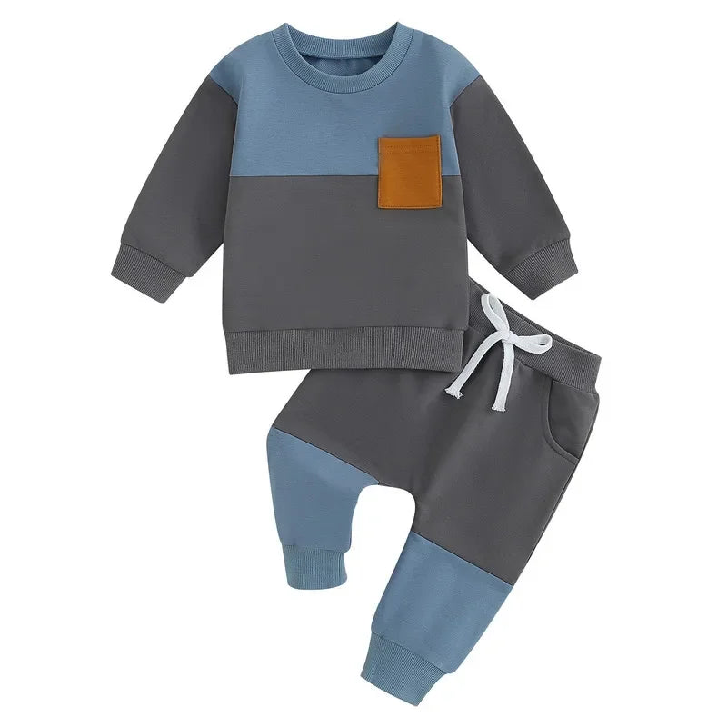 Rueweycn Baby Boy Pants Set With Cotton Long Sleeve Top