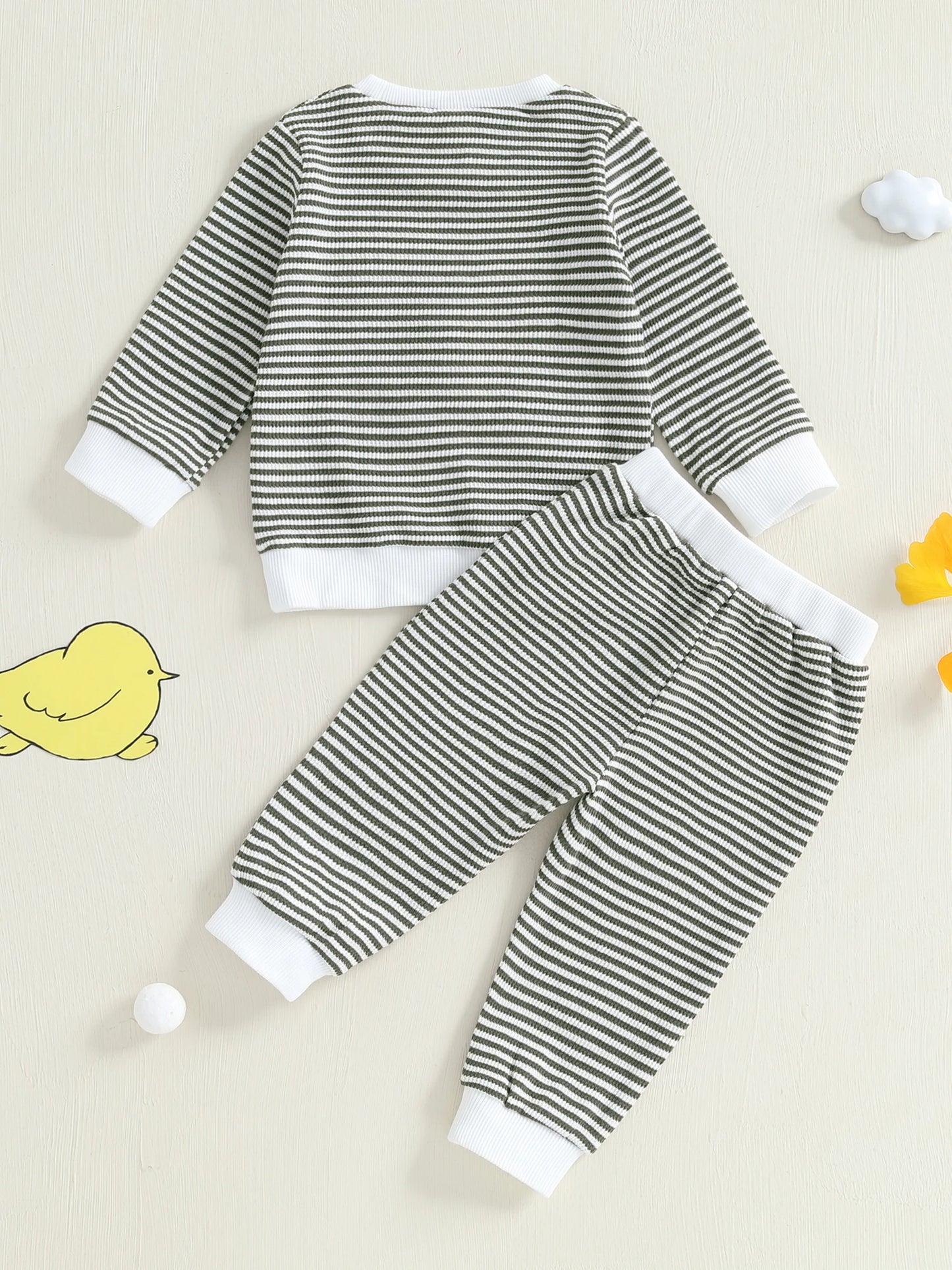 Guangdong Toddler Autumn Fox Embroidery 2 Piece Set Unisex