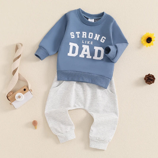 Pudcoco Toddler Boy Autumn 2 Piece Graphic Pullover Sweater Joggers