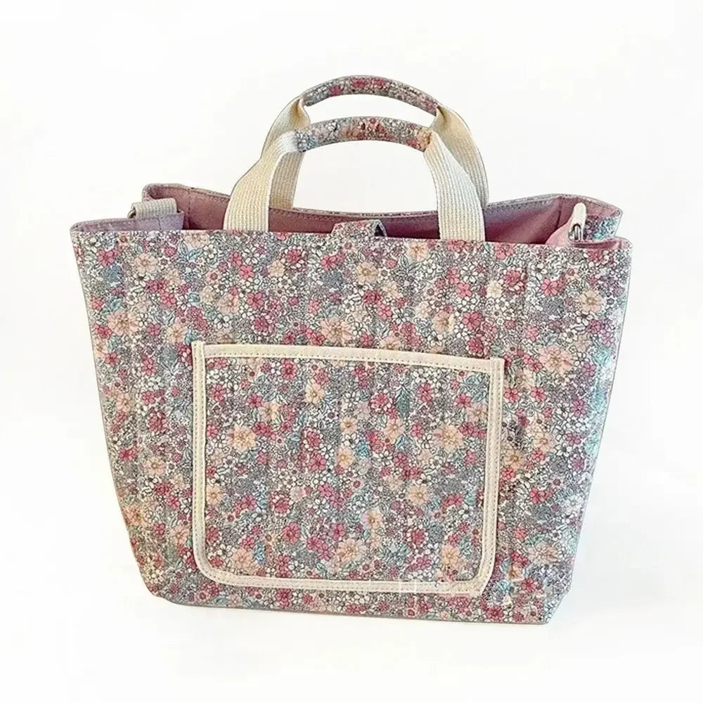 Floral Print Mummy Baby Bag Crossbody Diaper Tote Cotton
