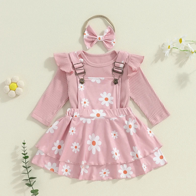 Pudcoco Baby Girls Outfit Set Knit Sweater Plaid Skirt