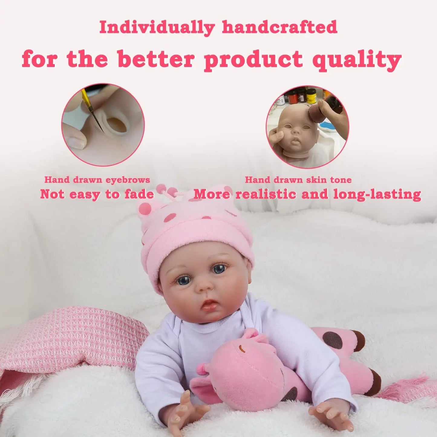 KAYDORACN Reborn Baby Doll Lucy Realistic Soft Vinyl