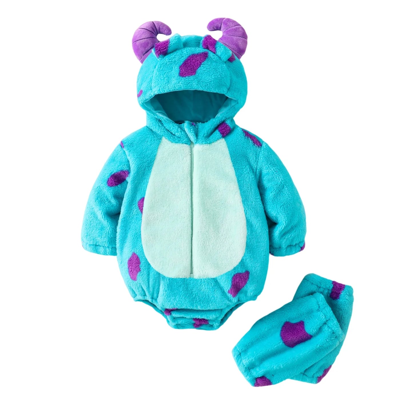 Meihuida Infant Animal Hooded Romper With Leg Warmers