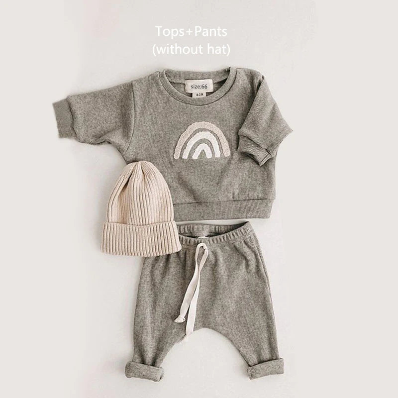 Cotton Baby Clothing Sets Long Sleeve Sweatshirt And Pants