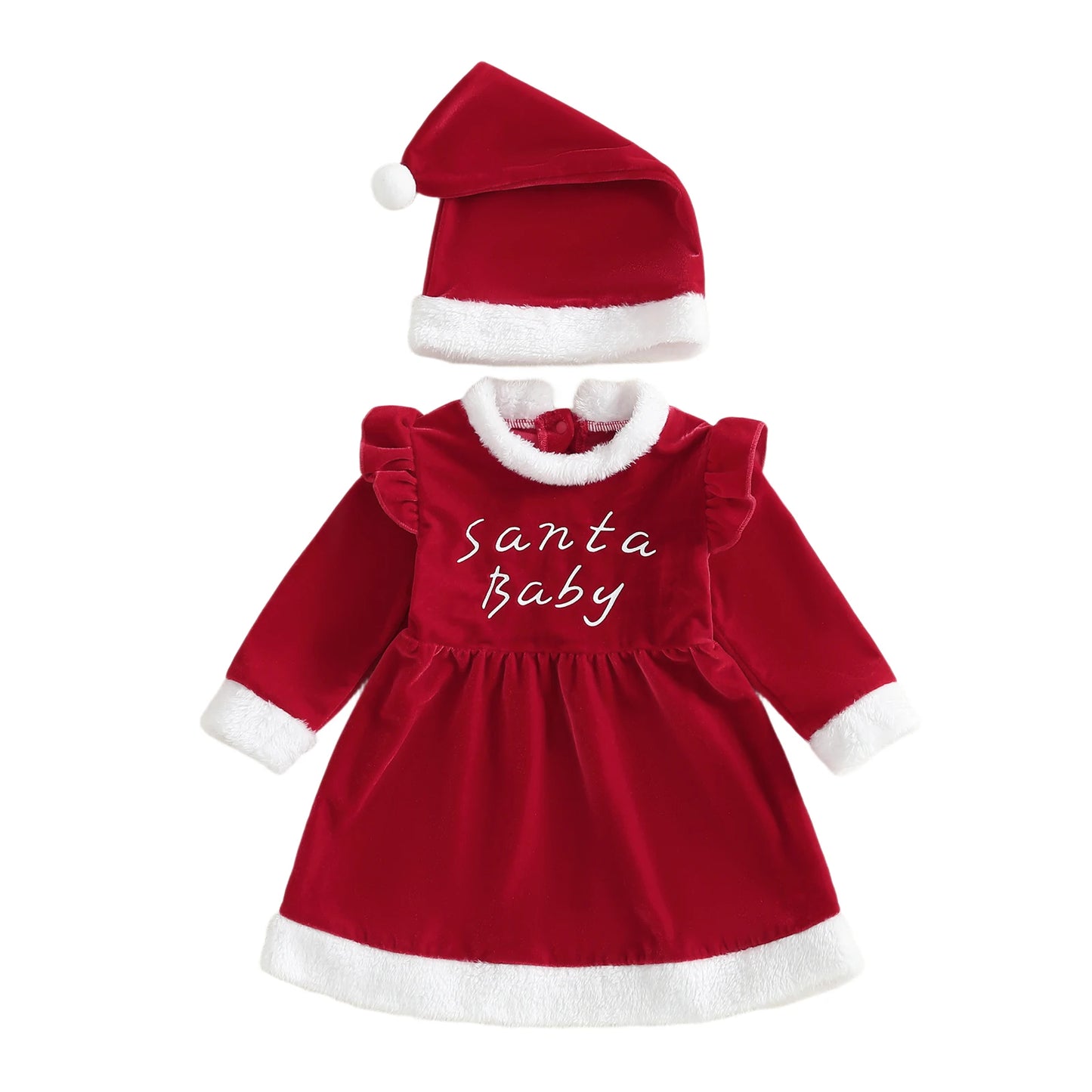 Toddler Christmas Romper Set With Matching Headband And Socks