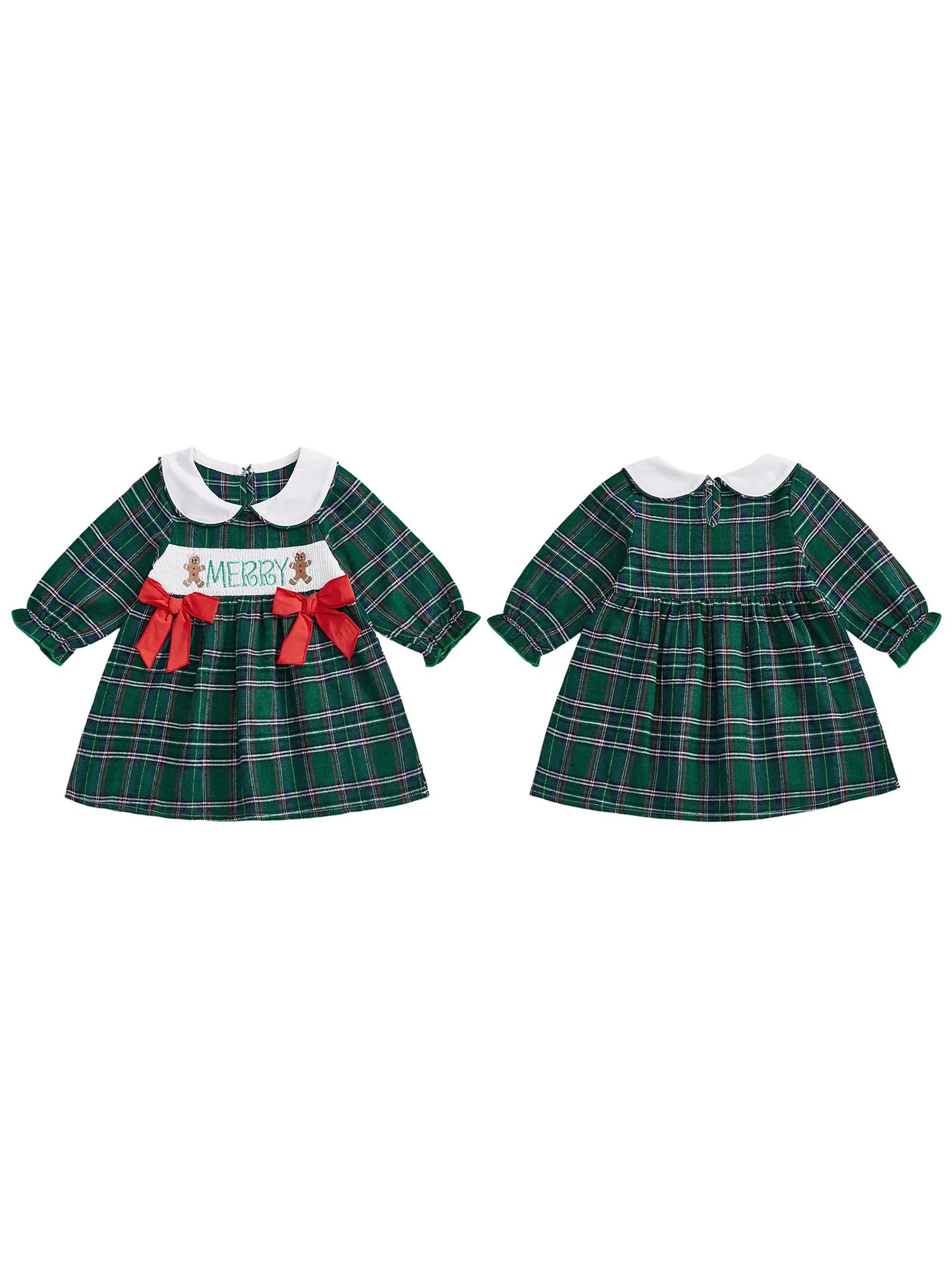 CN Guangdong Baby Boy Xmas Romper Hat Set Plaid Snowman