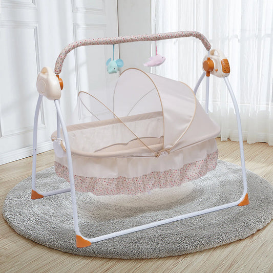 Hign Concerned Electric Baby Swing Cradle With Bluetooth