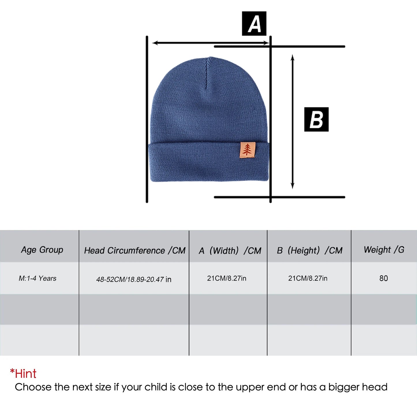 Langzhen Toddler Knit Beanie Hat Unisex Winter Warm Cap For 1 To 4 Years Old Children Soft Acrylic