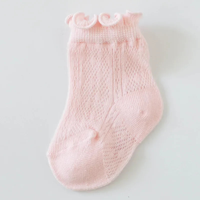 Lytwtw's Baby Cotton Socks Infants Toddlers Summer