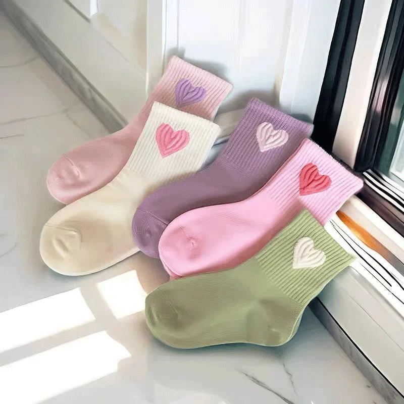 Macroupta Baby Socks Breathable Heart Pattern Girls Kids