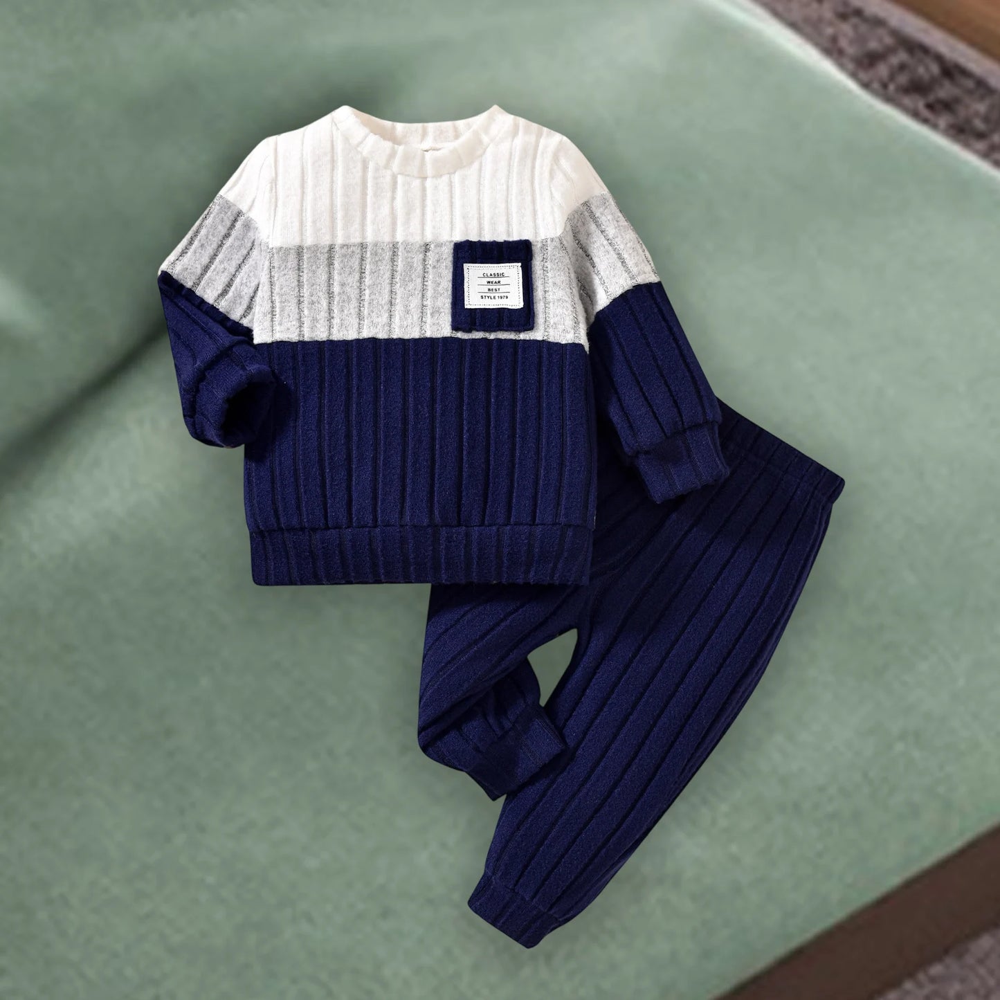 Guangdong Children Winter Microfleece Thermal Hooded Sweatshirt Jogger Two-Piece