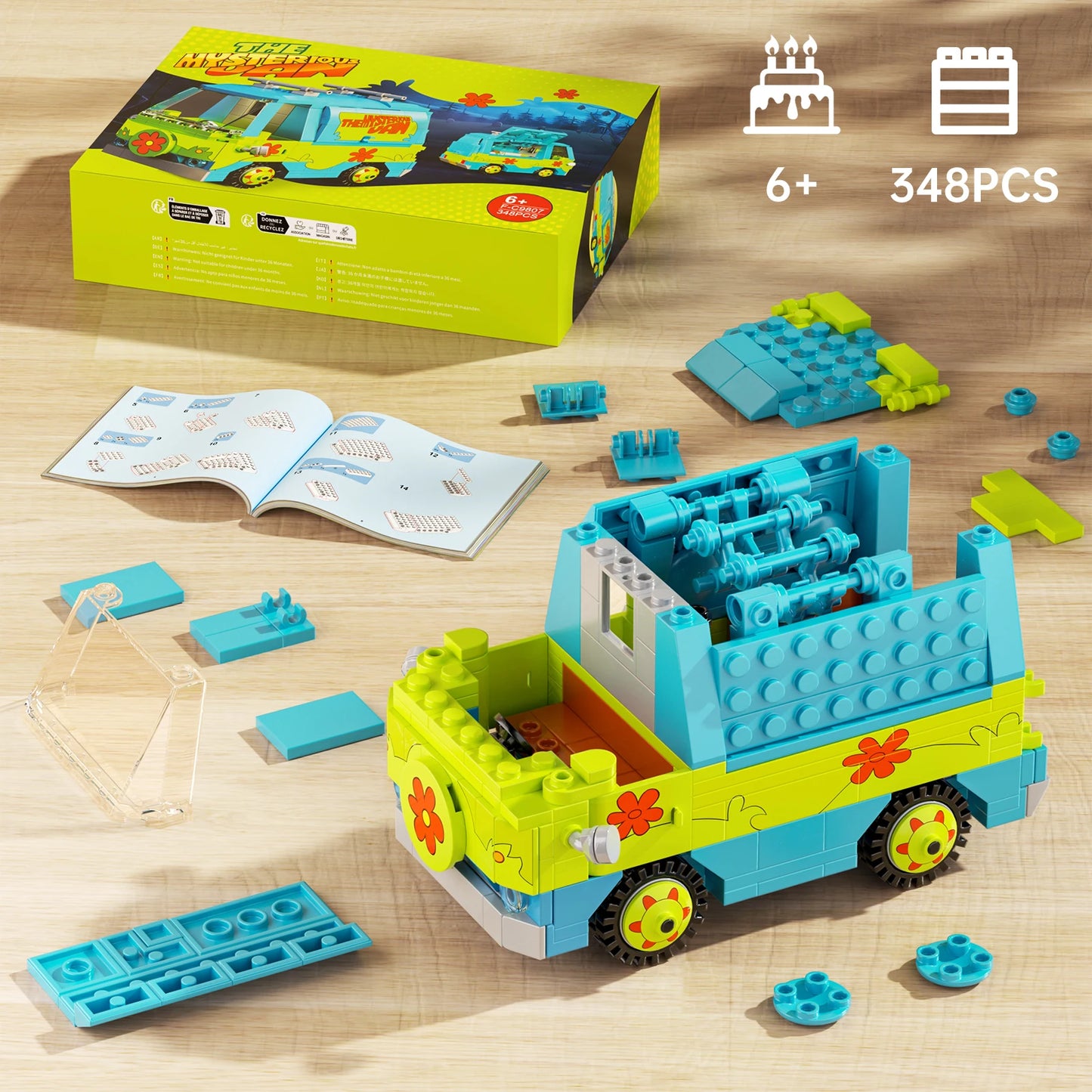BuildMocCE Mystery Machine Car Model Kit Building Blocks