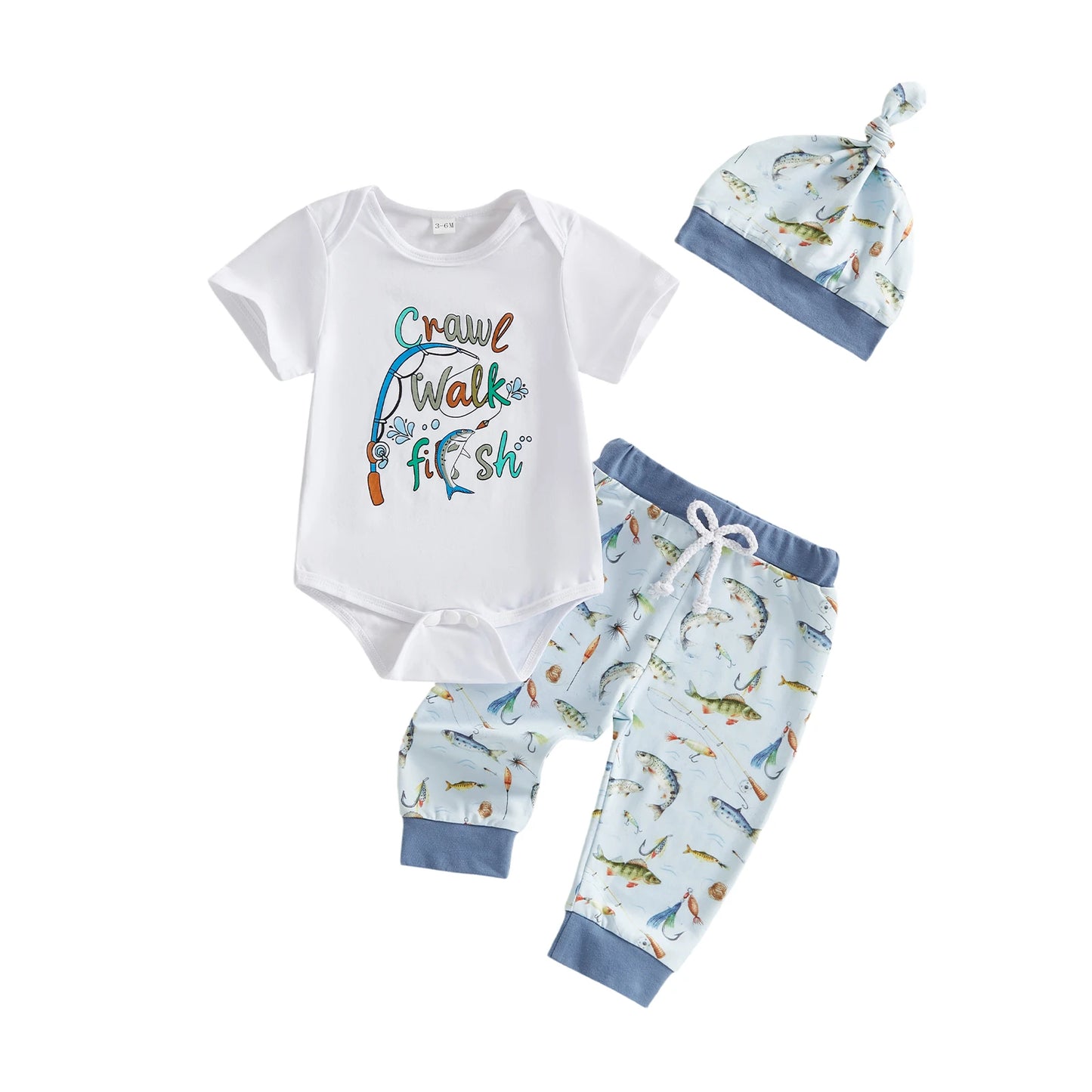 3-Piece Dinosaur Print Romper Set for Baby Girls Summer