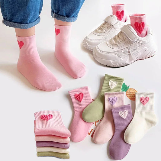 Macroupta Baby Socks Breathable Heart Pattern Girls Kids