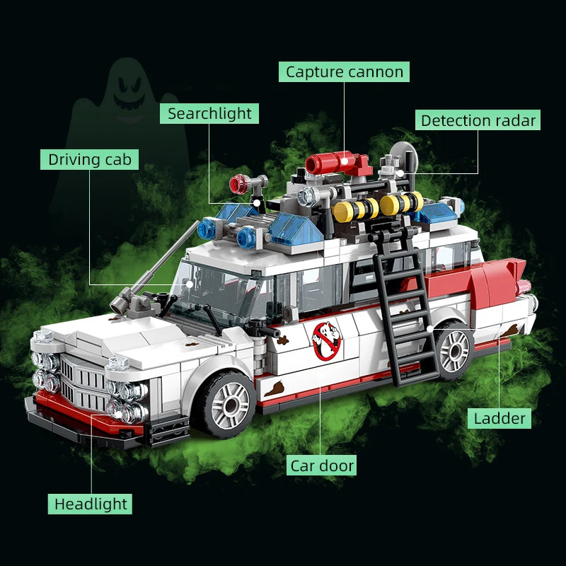 Hign Concerned Chemical Ghostbusters Ecto 1 Building Blocks