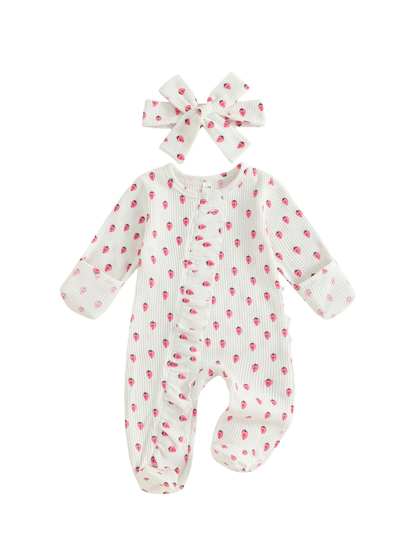 CN Guangdong Toddler Girl 2 Piece Romper Set Headband