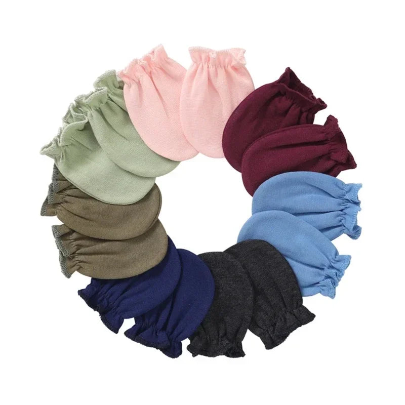 Baby Anti Scratch Soft Cotton Gloves Newborn Mittens 77HD