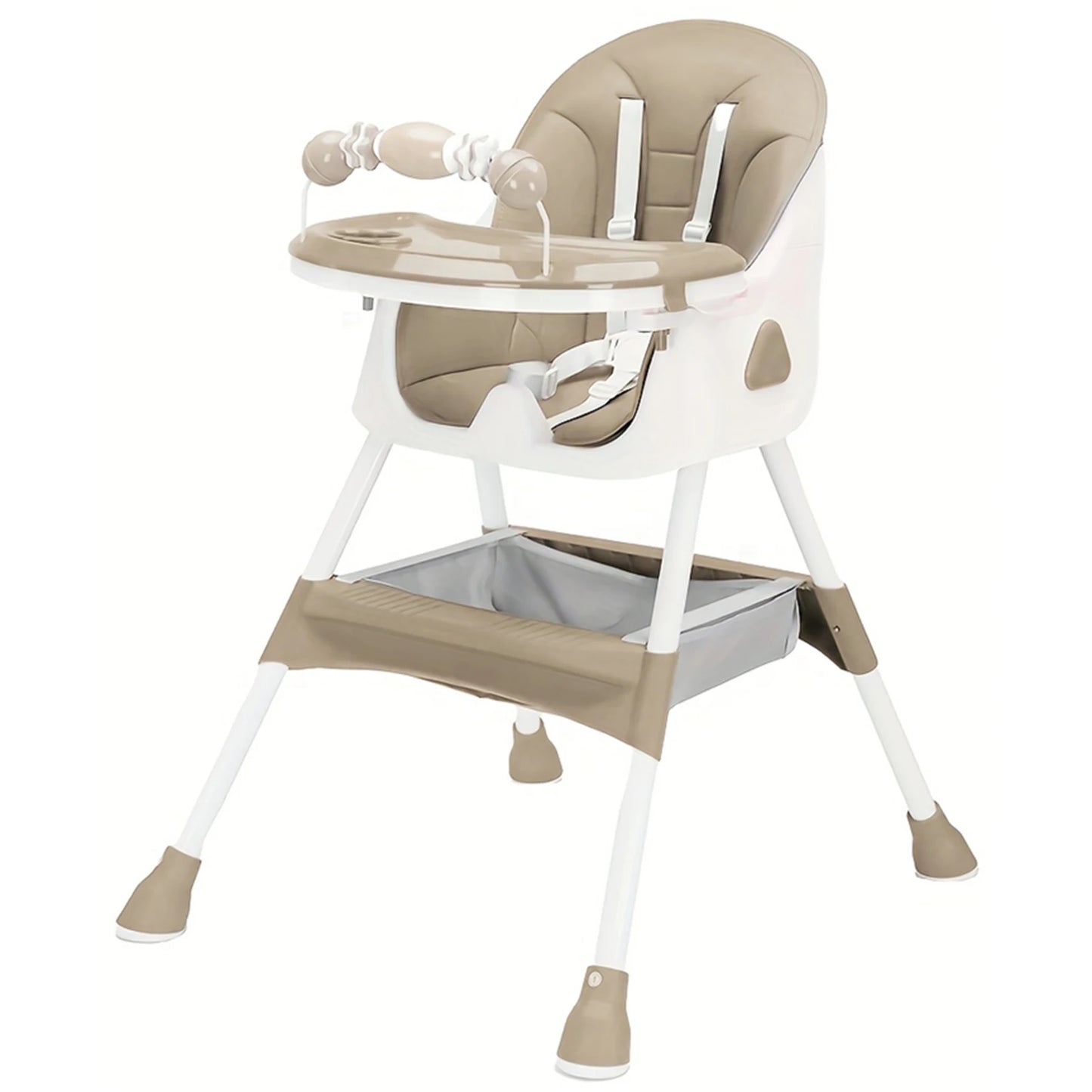 UBRAVOO Foldable Baby High Chair With Antislip Pad Toy Rack