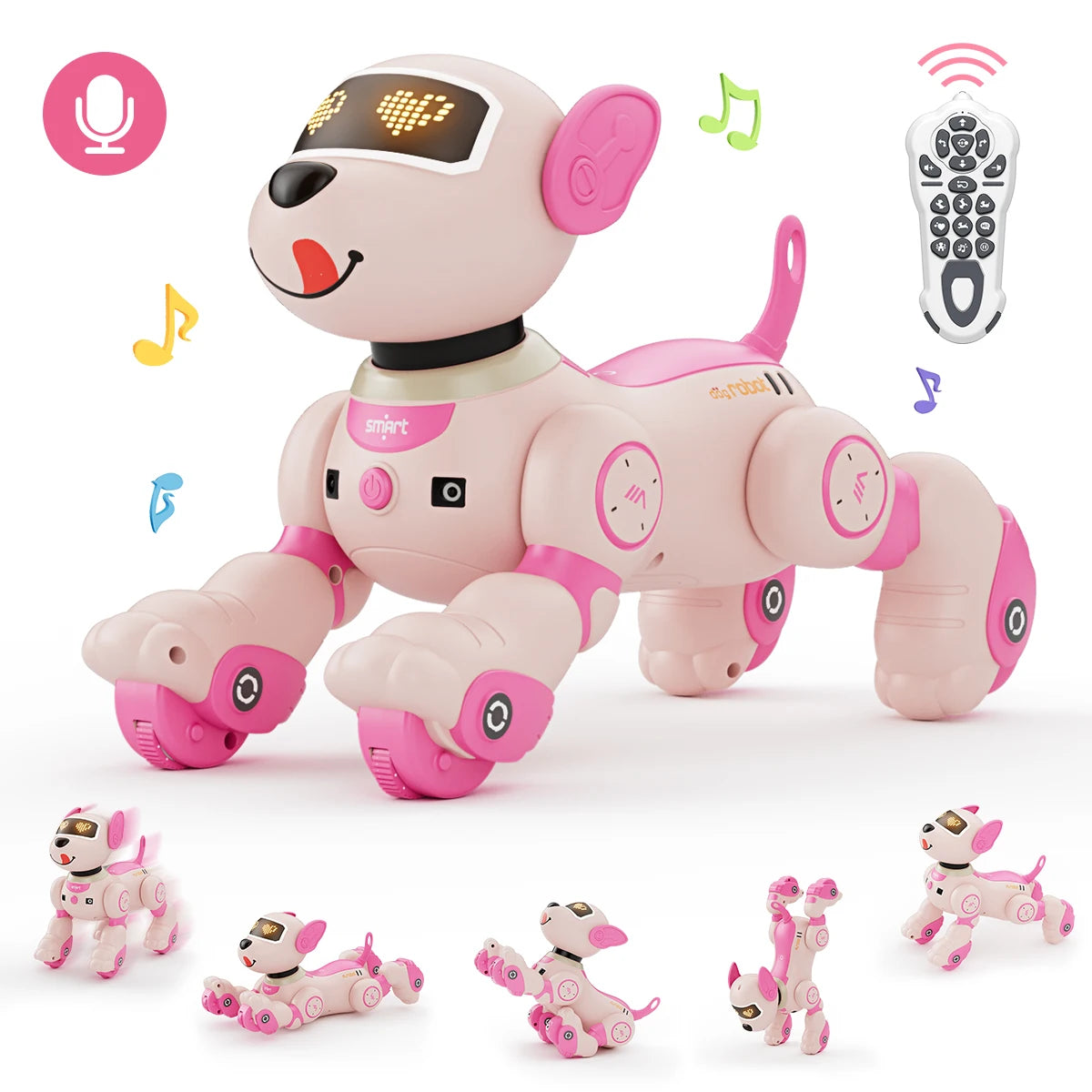 VATOS Robot Dog Toy For Kids With 2.4GHz Remote And Voice Commands