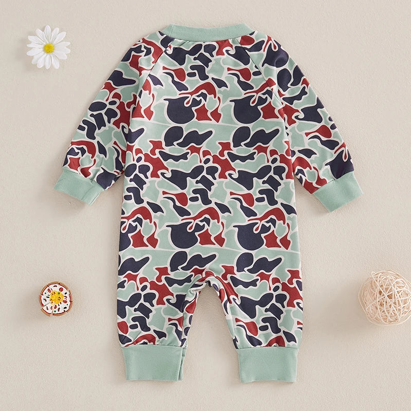 Pudcoco Baby Jumpsuit Longsleeve Camouflage Romper Unisex