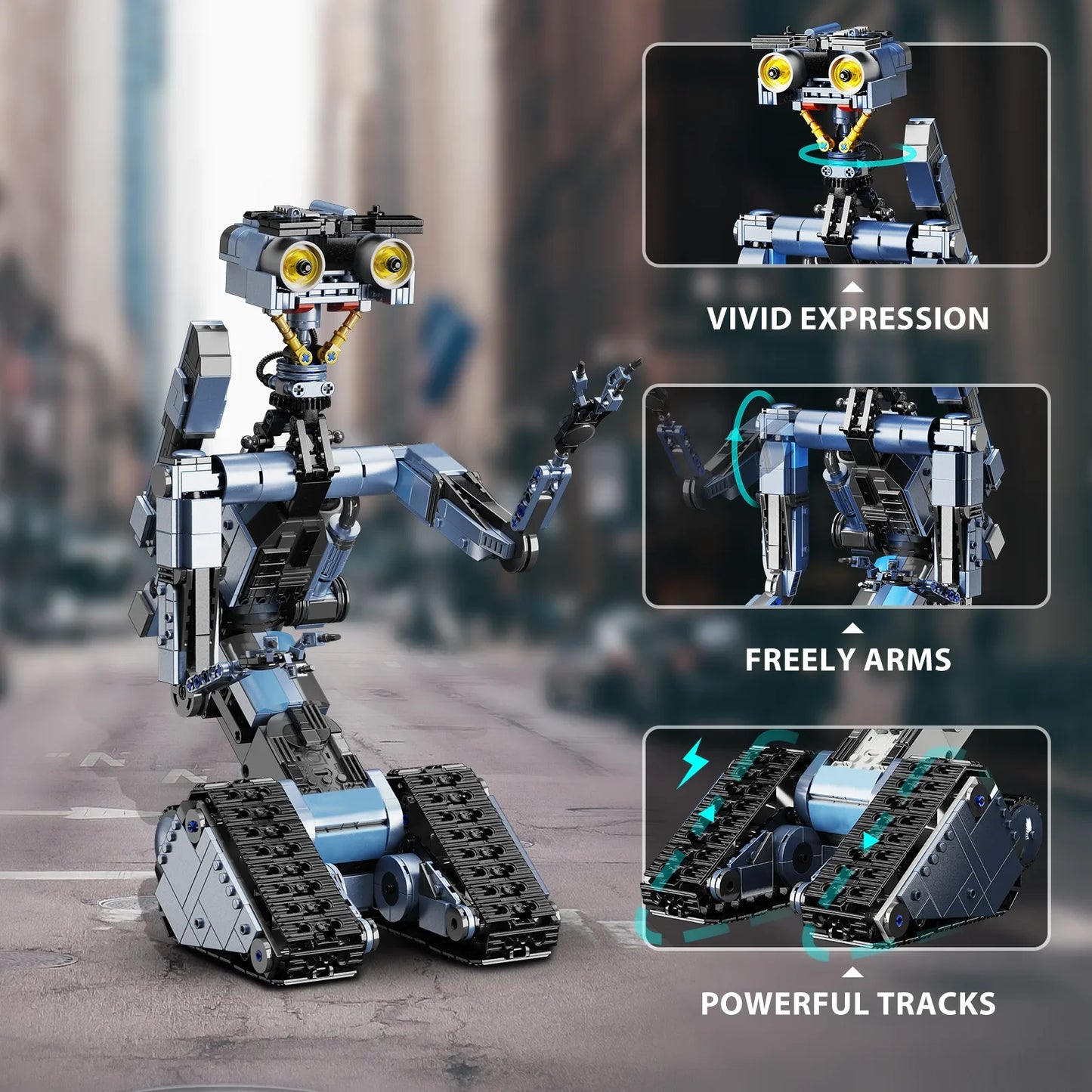 BuildMoc Johnny Five Robot Building Blocks Set Gift Idea