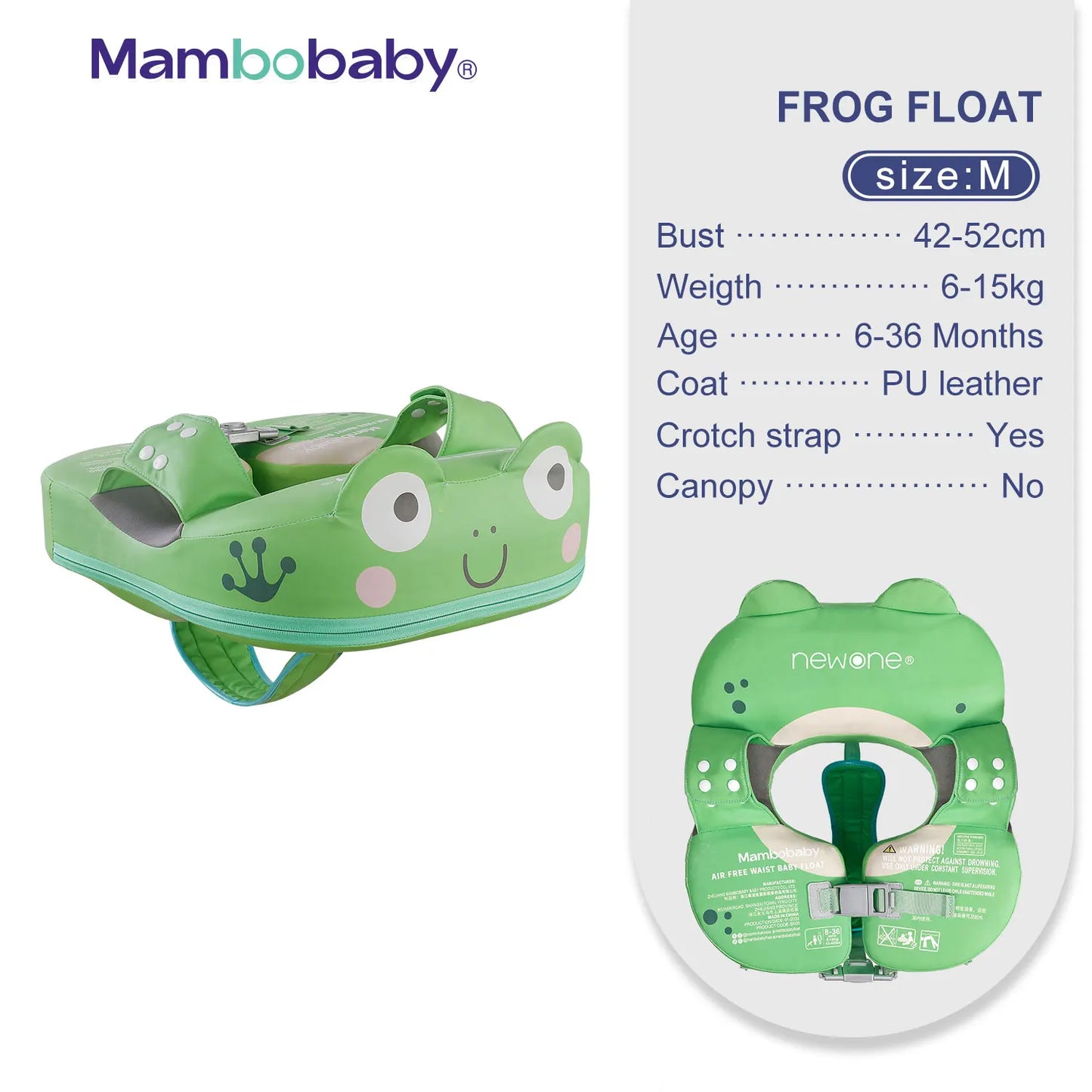 Mambobaby Baby Float With Sunshade Crotch Strap Ring