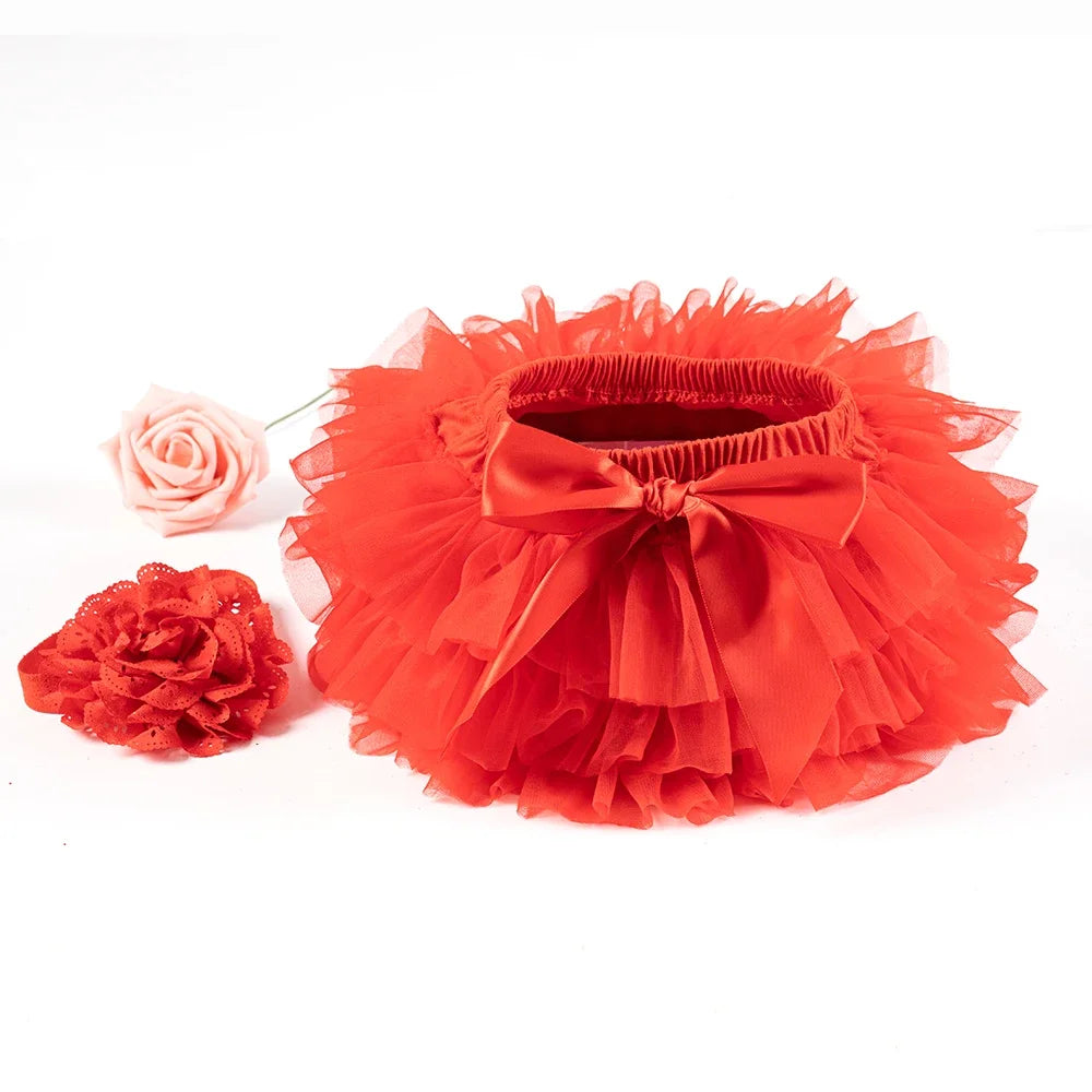CN Zhejiang Baby Girls Tutu Skirt Bloomers Headband Set
