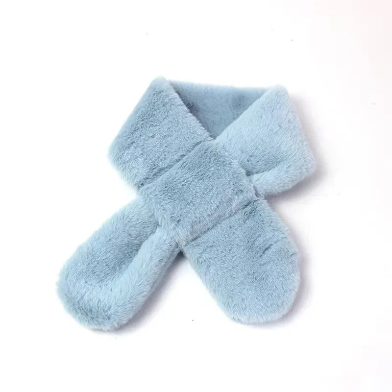 CN Tibet Guangdong Kids Winter Faux Rabbit Fur Scarf