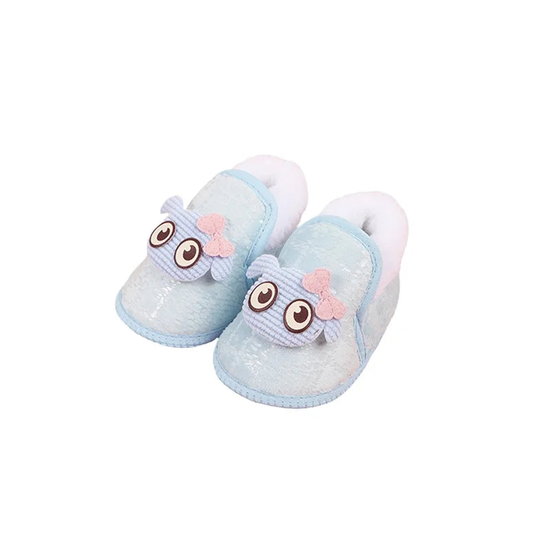 Pudcoco Baby Plush Shoes For First Steps With Non Slip Soles