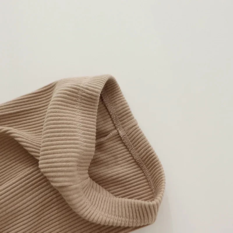 Newborn Baby Leggings Ribbed Cotton Pants For Girls