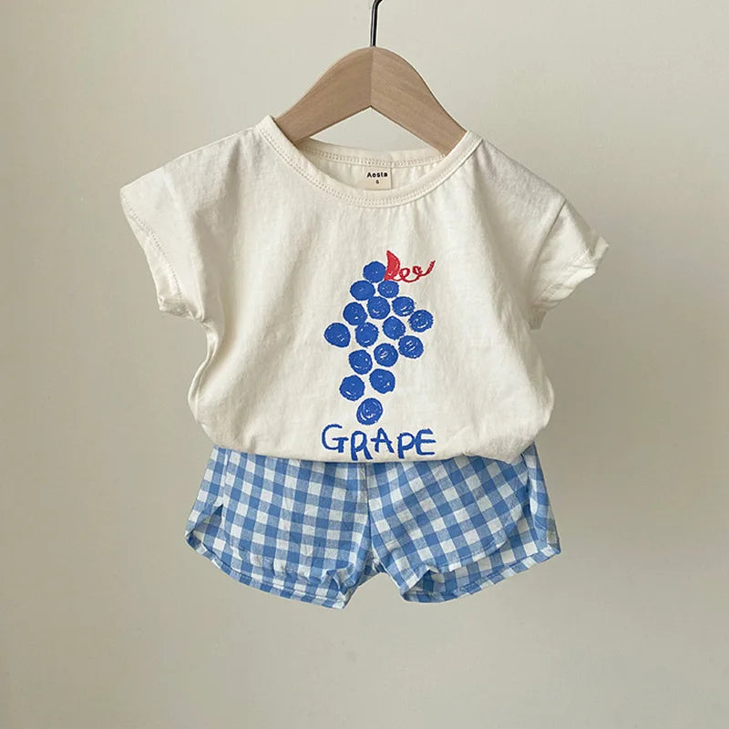 Unisex Cotton Baby Pajama Sets Toddler Sleepwear Cartoon Homewear