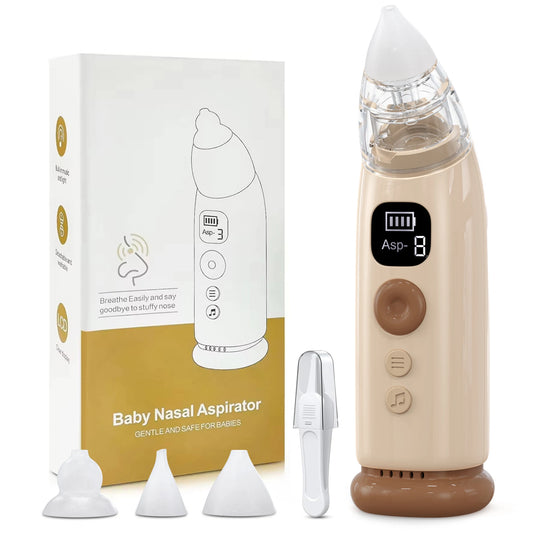 Hansqui Electric Baby Nasal Aspirator Rechargeable With 3 Silicone Nozzles
