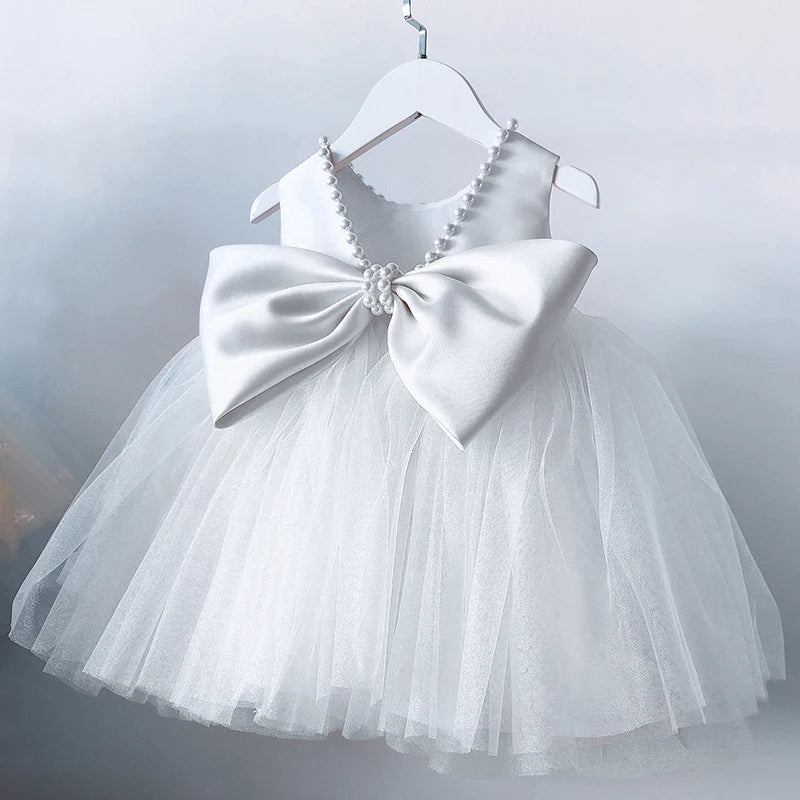 Ai Meng Baby Beaded Baptism Dress With Tutu For Girls