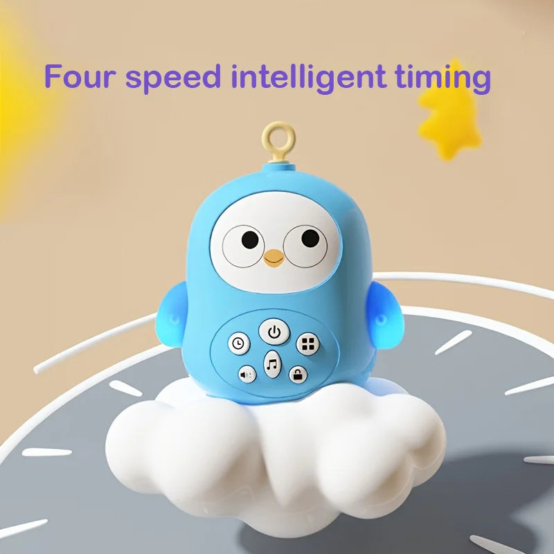 Baby Musical Crib Mobile 360 Degree Rotating Night Light Soother