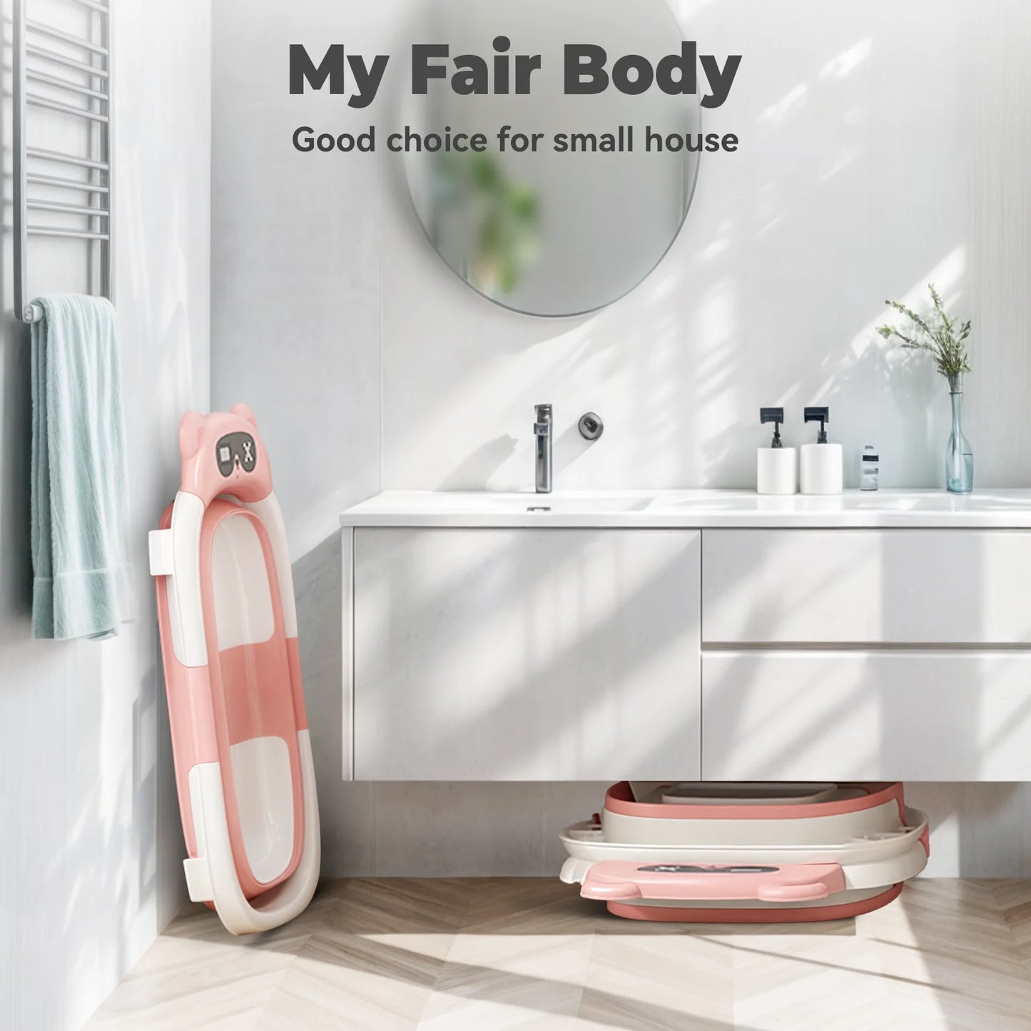 Hignconcerned Baby Bath Tub With Thermometer Design