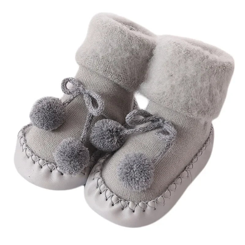 Unisex Baby Cotton Non Slip Socks For Winter Warmth