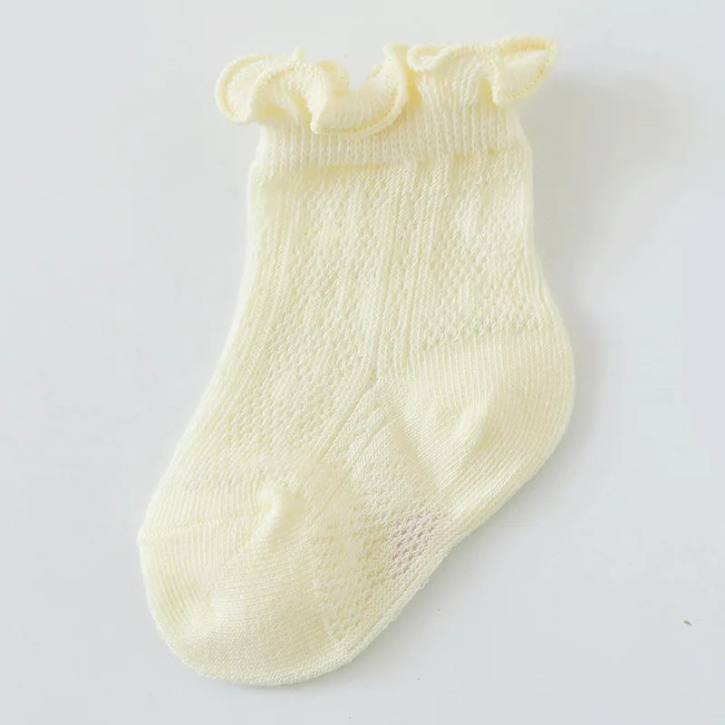Lytwtw's Baby Cotton Socks Infants Toddlers Summer