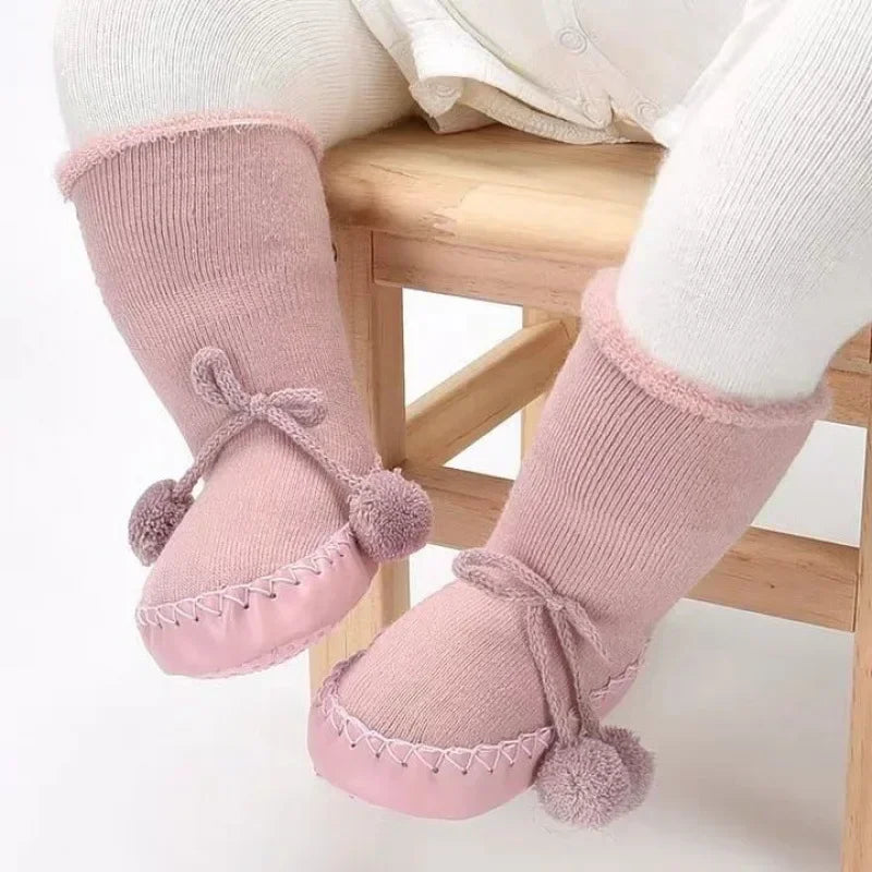 Unisex Baby Cotton Non Slip Socks For Winter Warmth