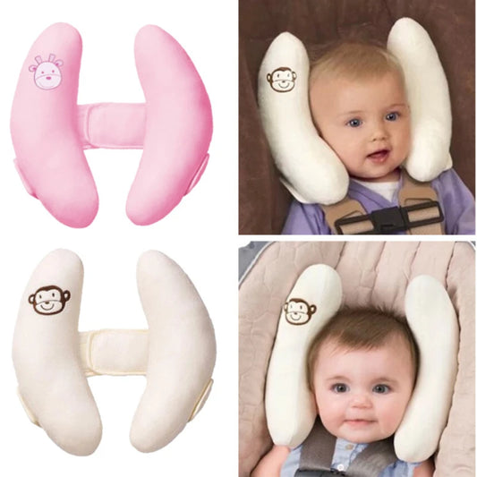 Infant Stroller Neck Pillow Cartoon Flower Baby Car Seat Protector