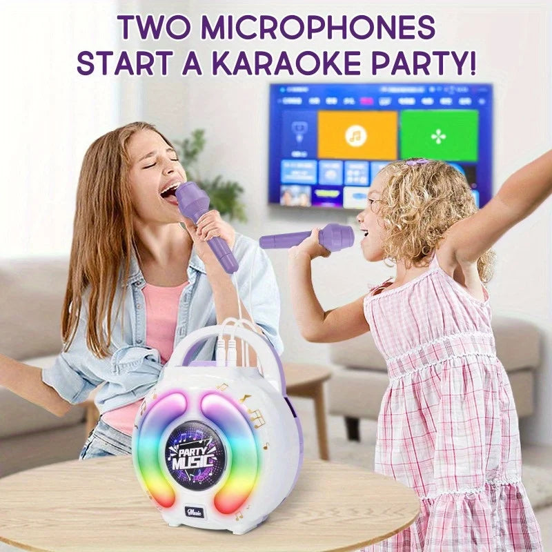 GGbell Karaoke Machine with 2 Microphones Portable Kids Toy