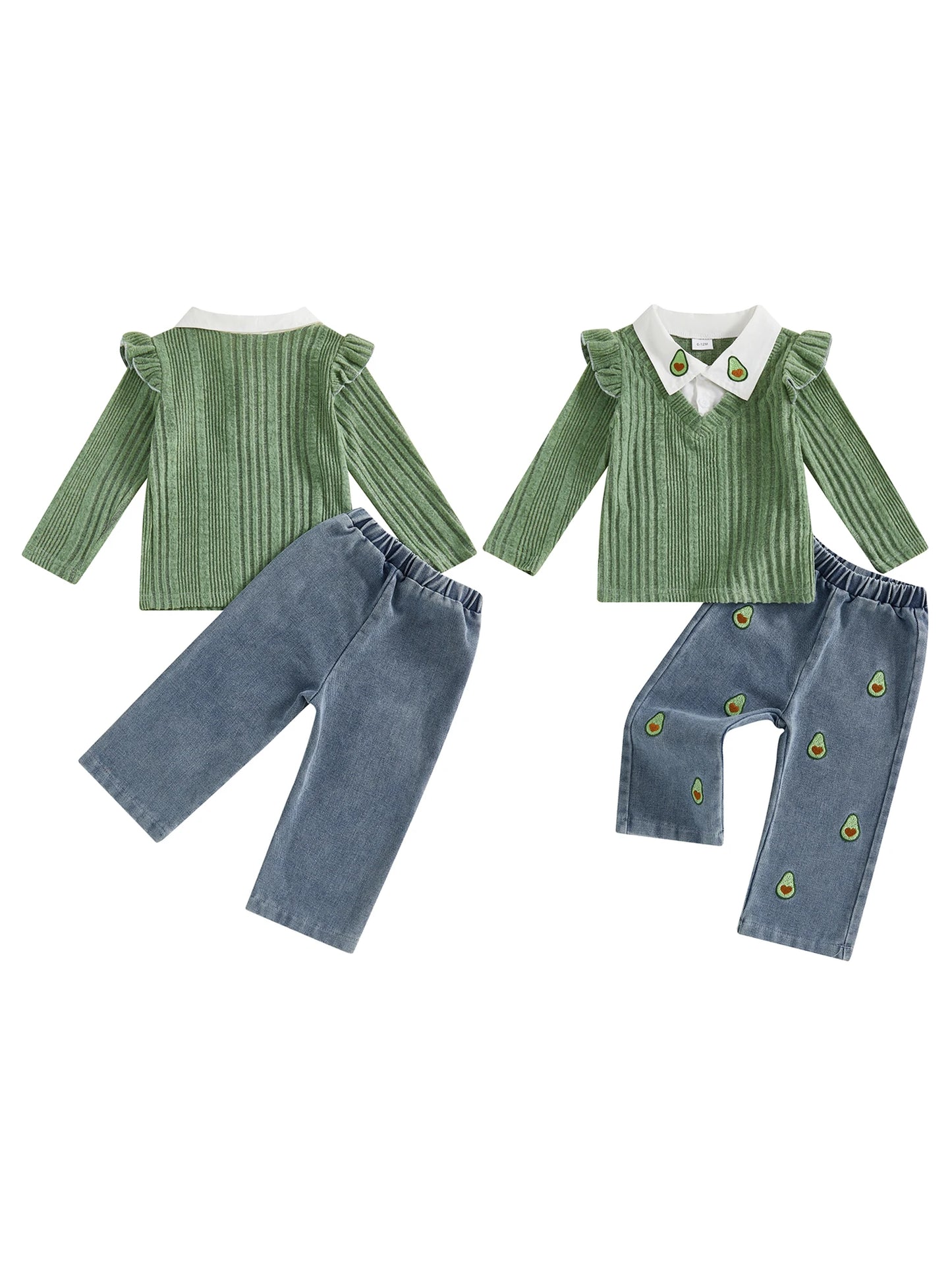 Toddler Girl Two Piece Winter Fleece Hoodie Jogger Set