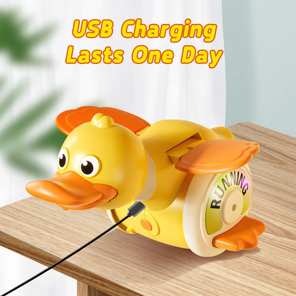 GGbell Duck Crawling Toy With Light And Music For Baby