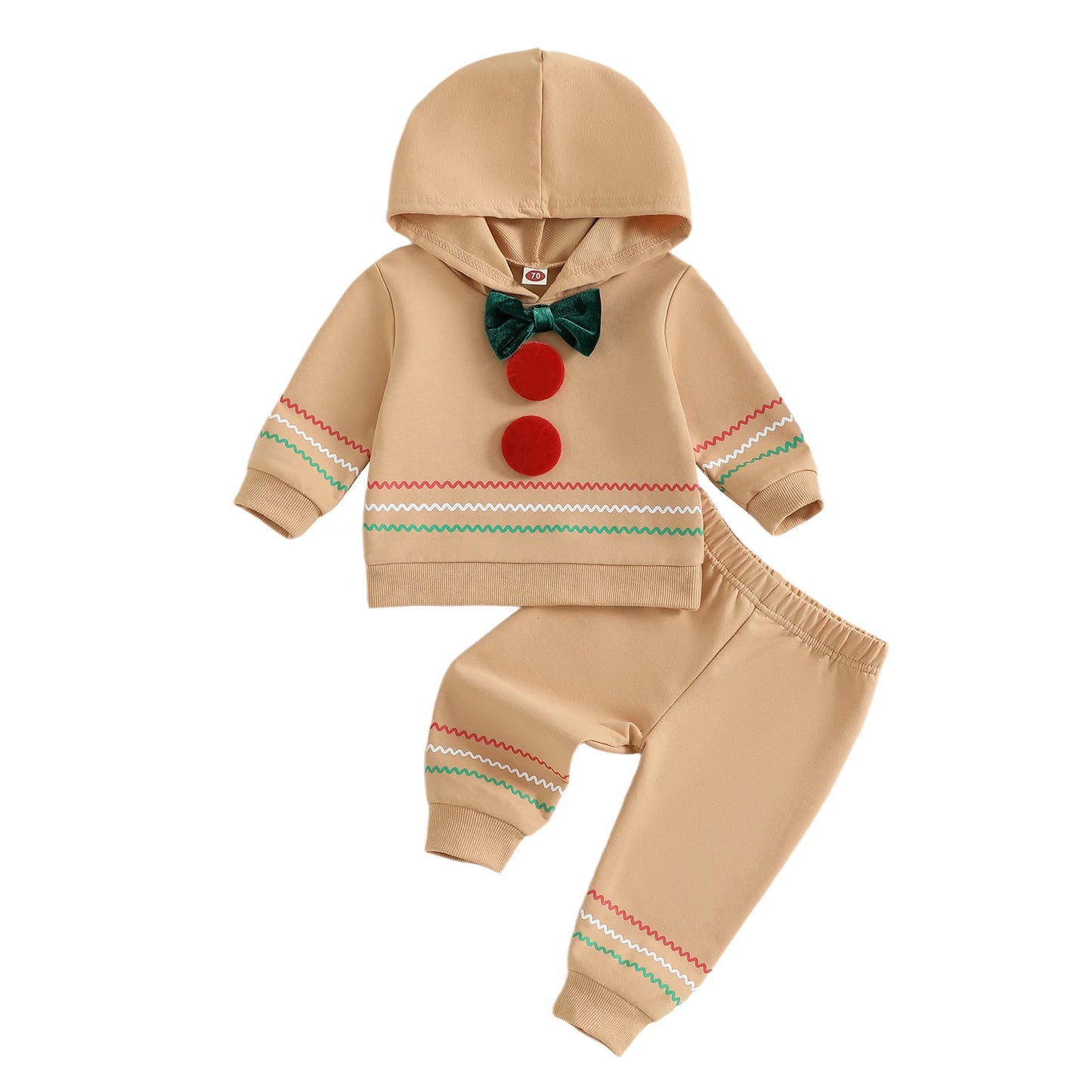 CN Guangdong Santa Toddler 2 Piece Hooded Christmas Outfit