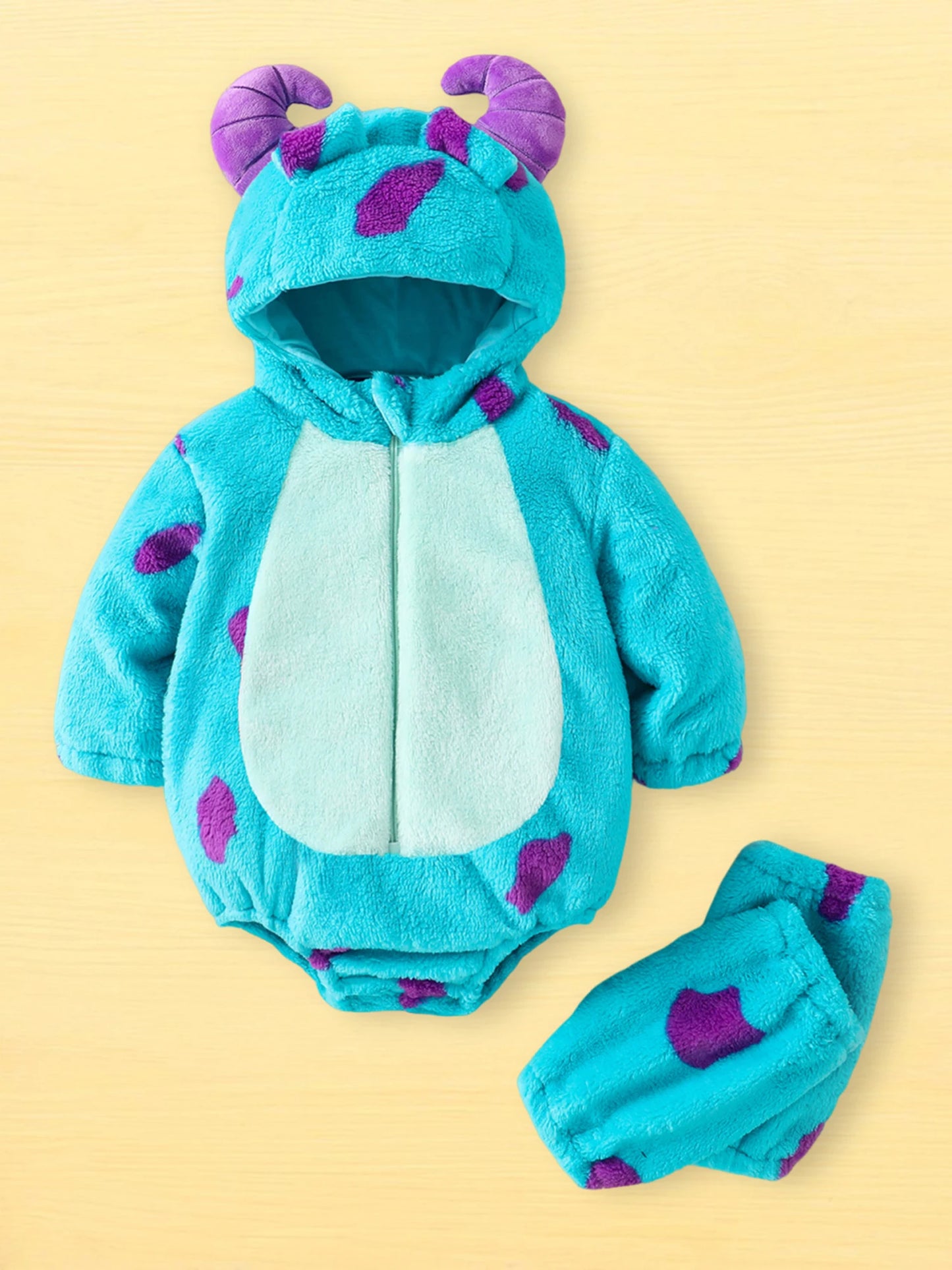 Meihuida Infant Animal Hooded Romper With Leg Warmers